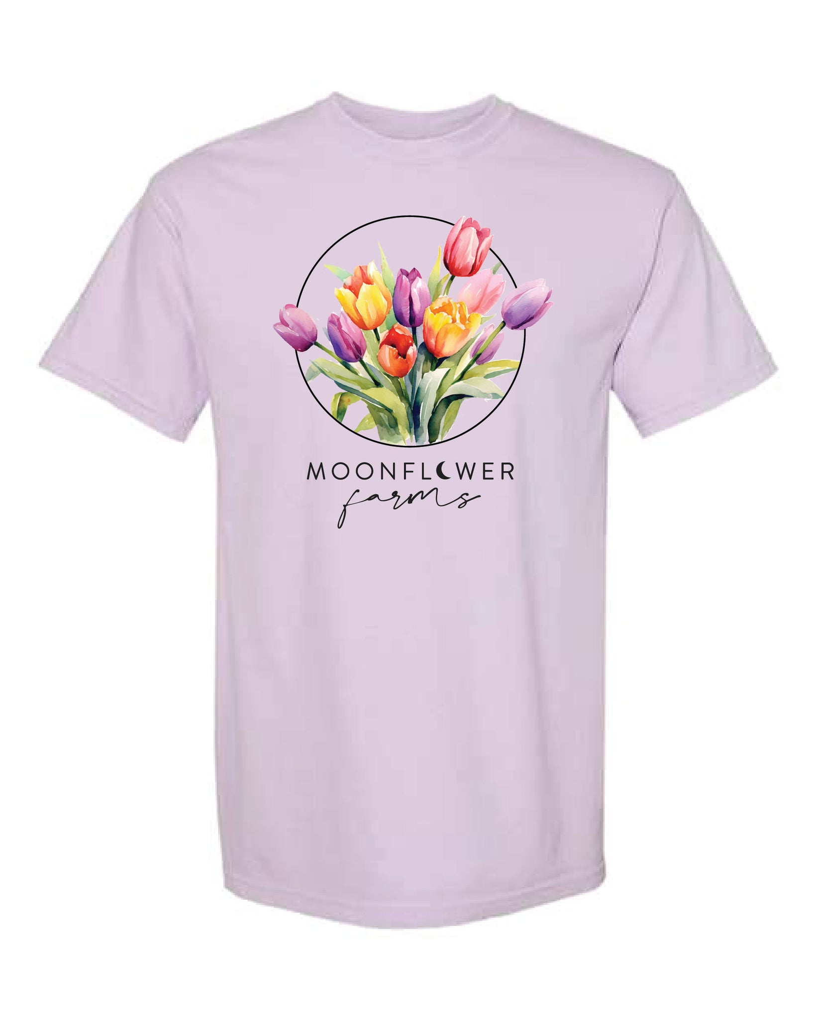 Short Sleeve Comfort Color - Orchid - Moonflower TULIPS