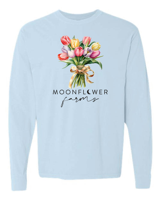 Long Sleeve Comfort Color - Chambray or Butter - Moonflower TULIPS 2025