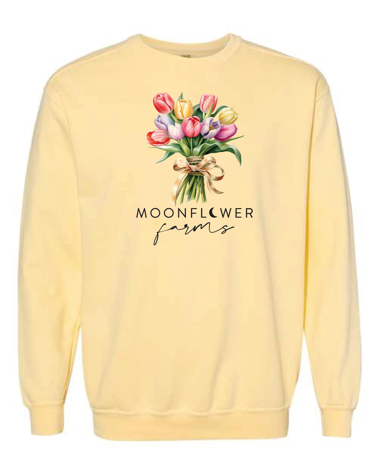 Sweatshirt Comfort Color - Chambray or Butter - Moonflower TULIPS 2025