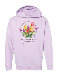 Hoodie Independent Trading - Lavender or Mint - Moonflower TULIPS