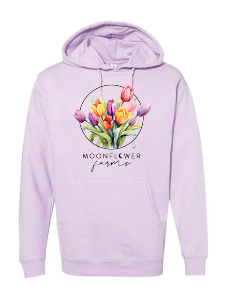Hoodie Independent Trading - Lavender or Mint - Moonflower TULIPS