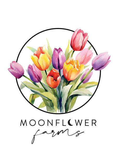 Short Sleeve Bella Canvas - Heather Mint - Moonflower TULIPS
